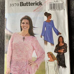 Vintage Sewing Pattern 3970 Butterick Misses Petite Tunic Size L & XL Uncut